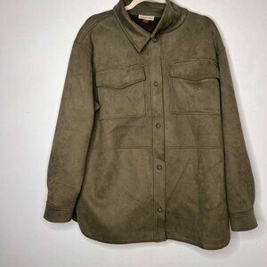Calvin Klein Long Sleeve Overshirt Jacket – Women’s XL – Dark Olive